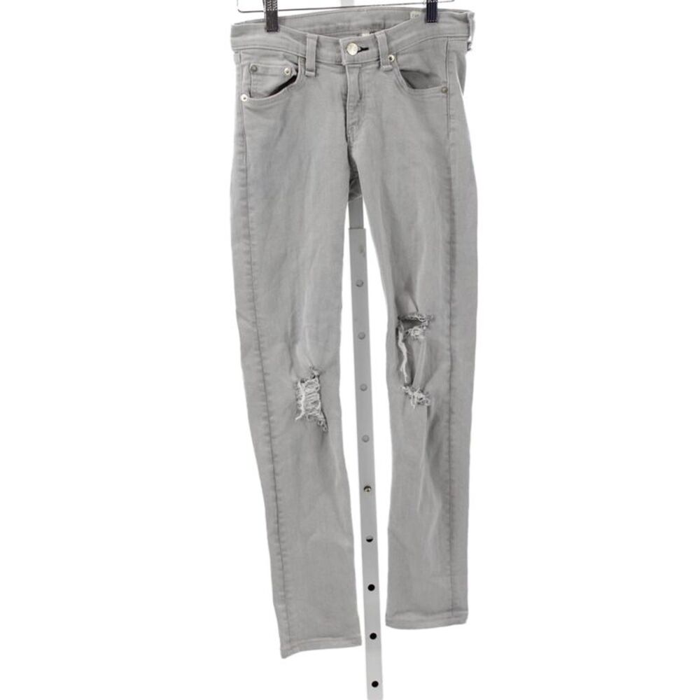 Rag & Bone Jean Womens Skinny Gray Jeans Low Rise Cotton Blend Size 26